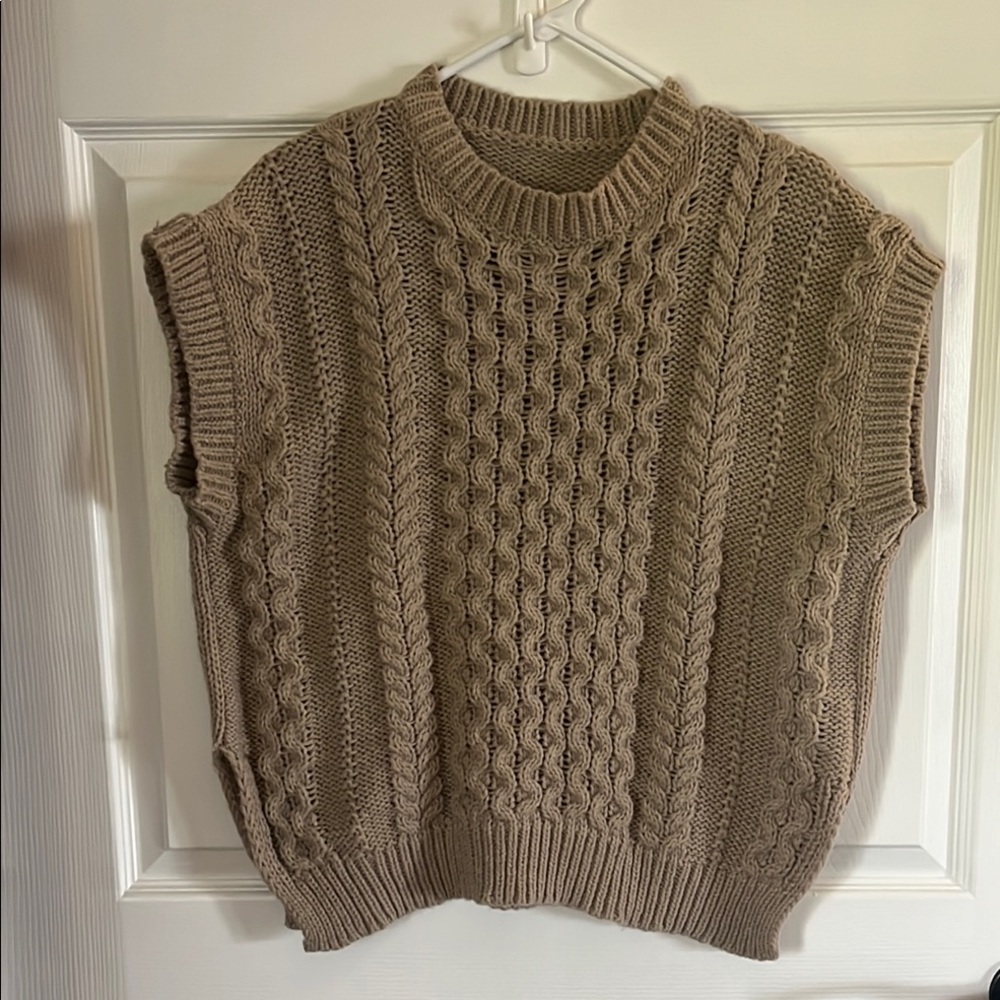 Tan Cable Knit Sweater